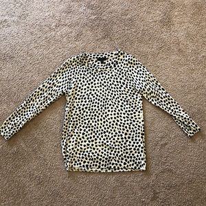 JCREW Leopard dots crewneck sweater